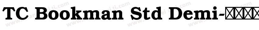 TC Bookman Std Demi字体转换
